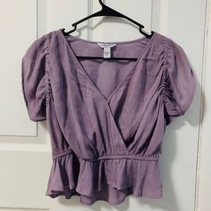 Purple shortsleeved blouse